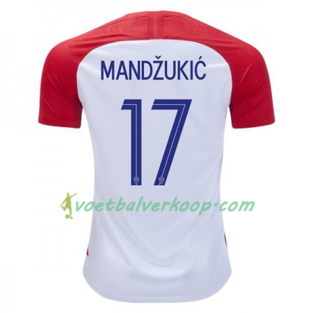 Kroatië Mandzukic 17 Thuisshirt WK voetbal 2018